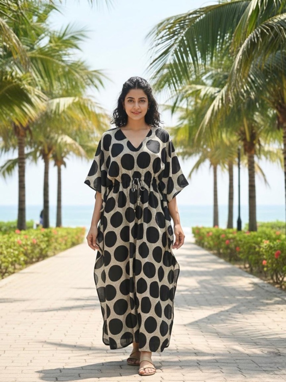 African summer kaftan maxi dress